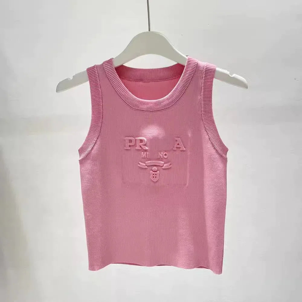 New Letter Knitted Vest Casual Base Shirt Top 1024031202