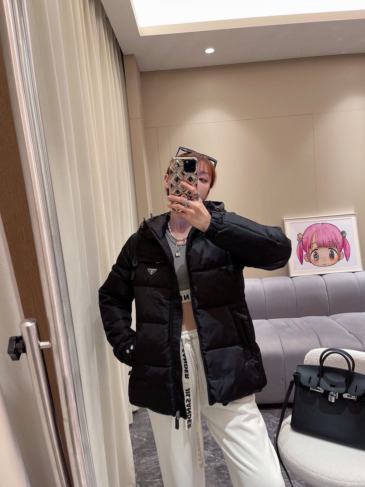 PRD fashion triangle logo down jacket 0724111208