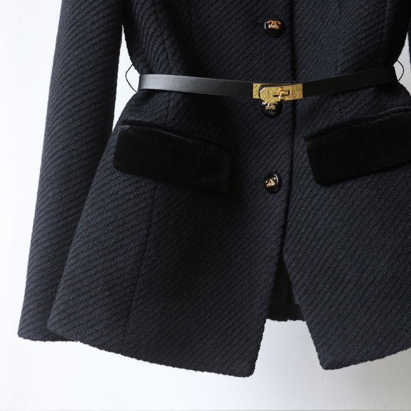 Autumn And Winter New Fashion Long Waist Slimming Coat PD052024011009