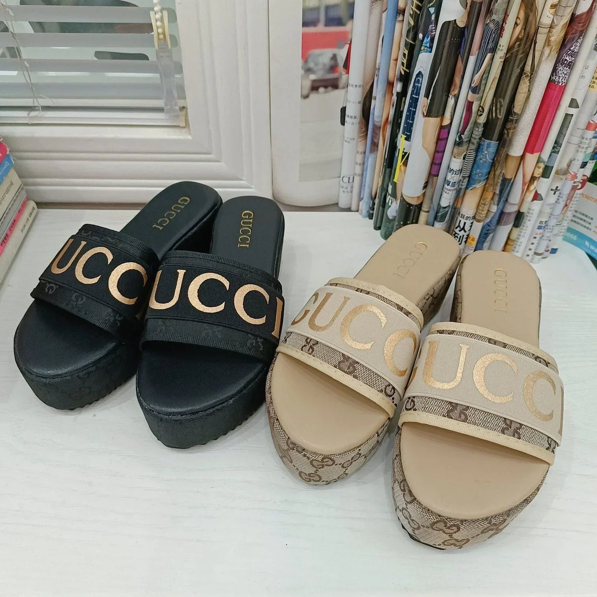 New Metallic Letter Women's Sandals 1024031806