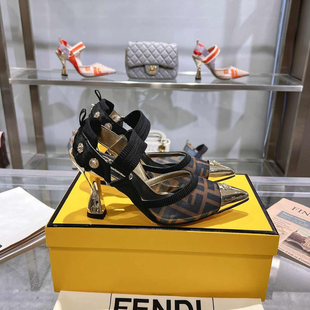 FD fashion printed pointed high heels 0725031801
