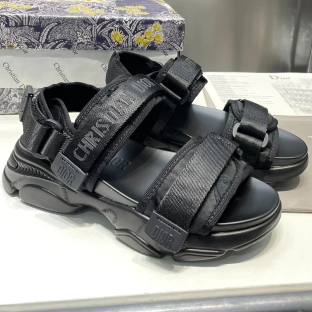 Fashion Elevated Flat Velcro Sport Slippers 1024031126