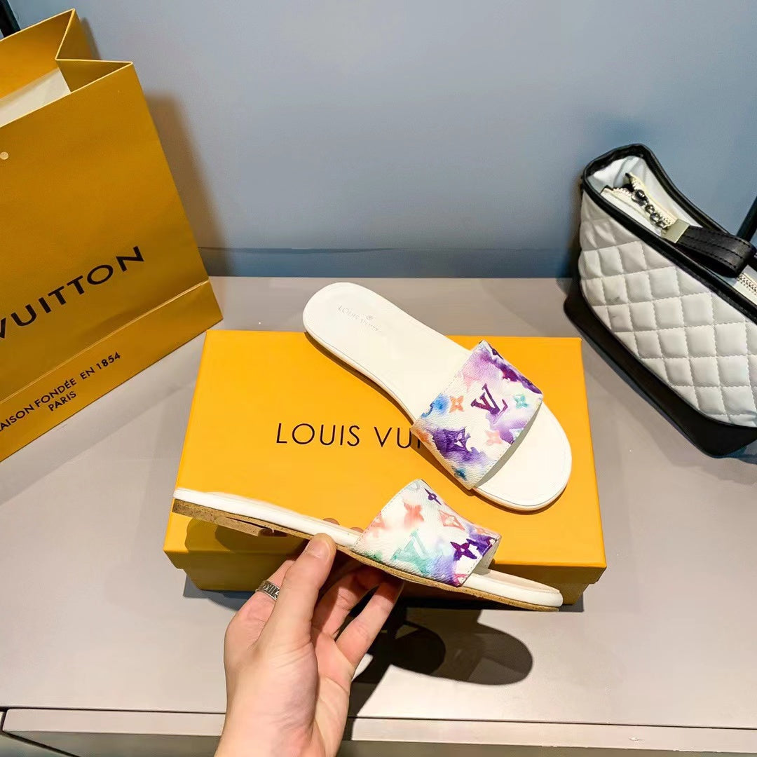 color print slippers 03211