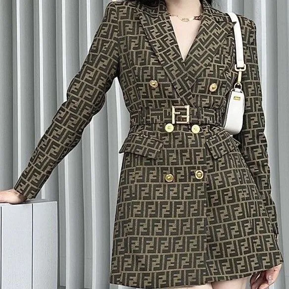 New suit pleated dress coat 900240812002
