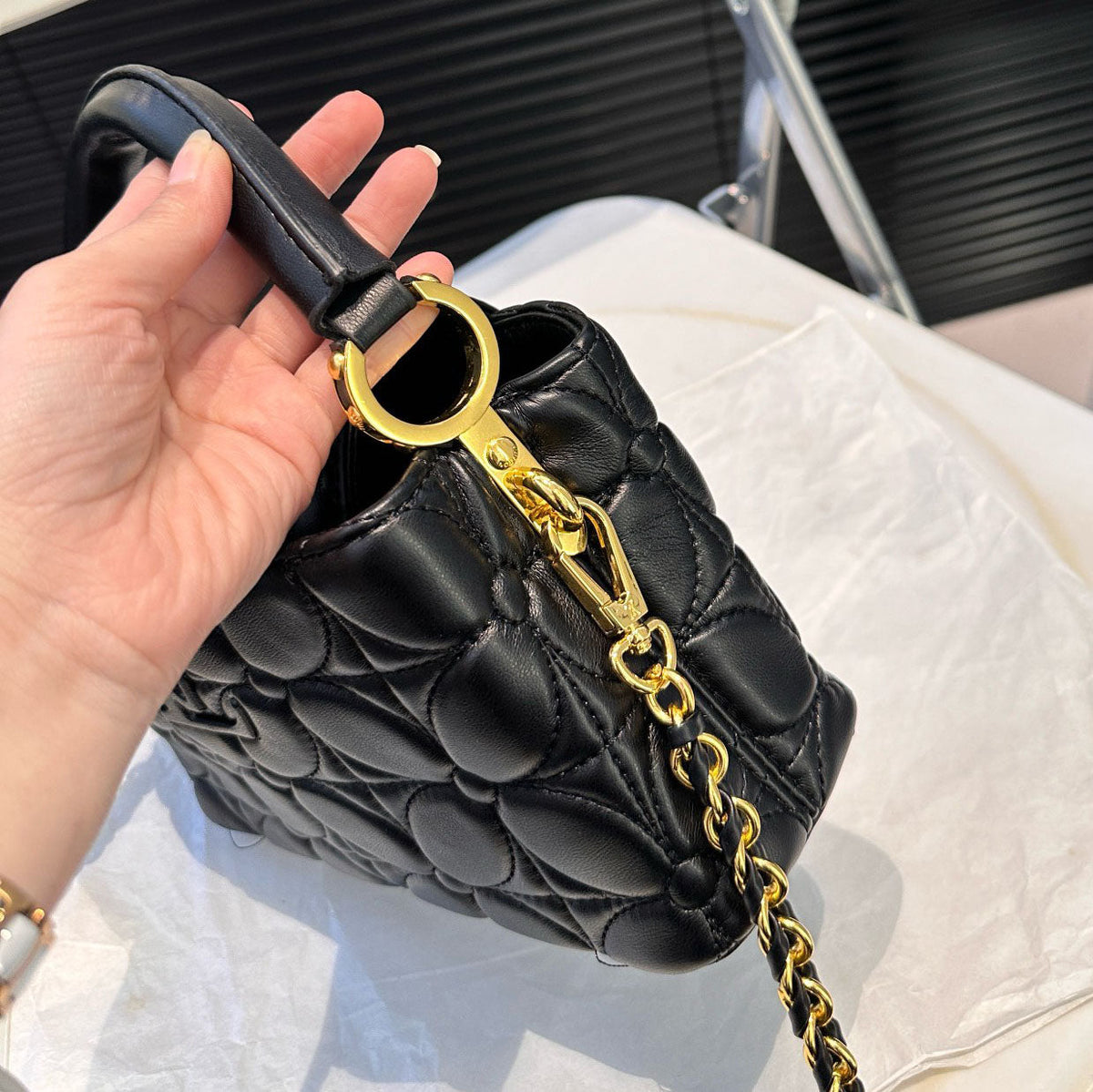 LV new CAPUCINES sheepskin embroidery handbag XC24100903