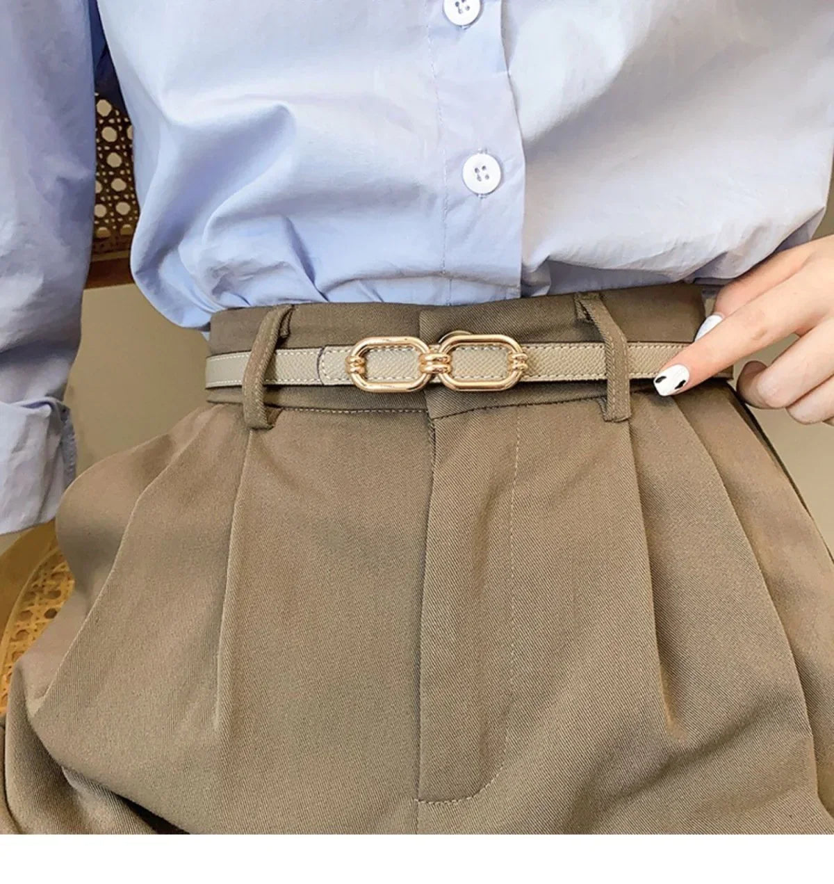 New H Family Leather Fine Belt 1024032019