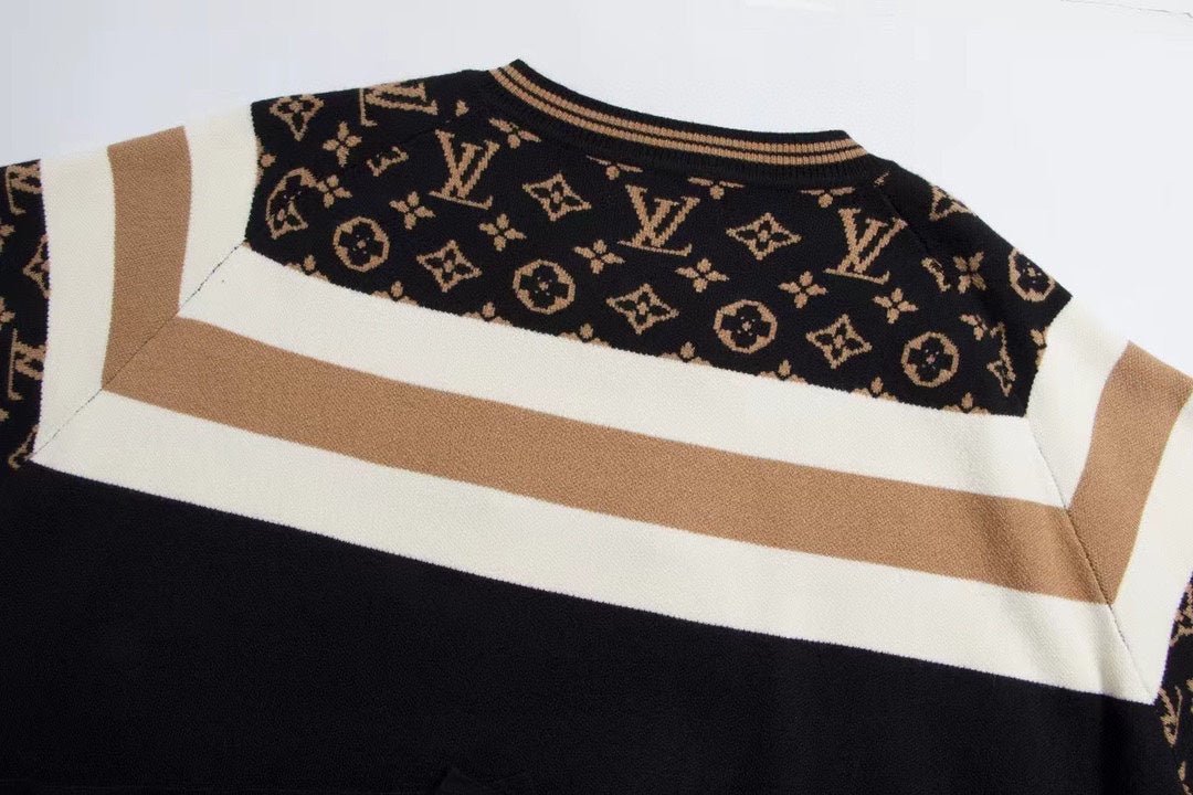 lvv Monogram logo knitted cardigan jacket 0724112502