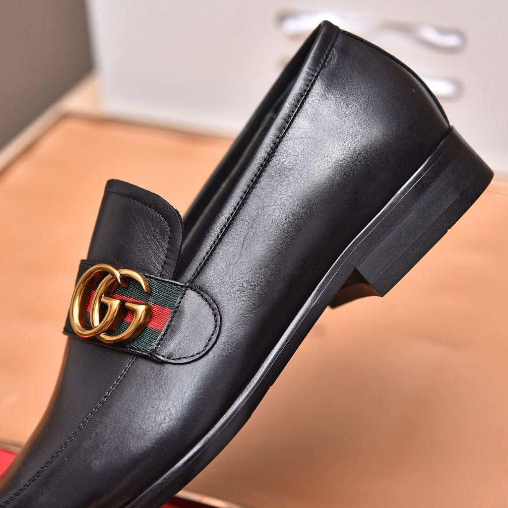 Gentleman Men's Shoes Leather Popular Classic Presbyterian Pattern Loafers G06