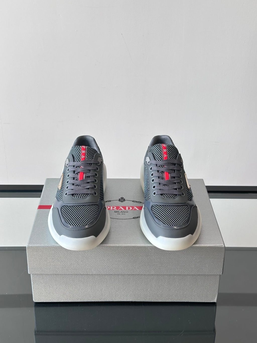 PR Mesh lace-up sneakers 0725061201