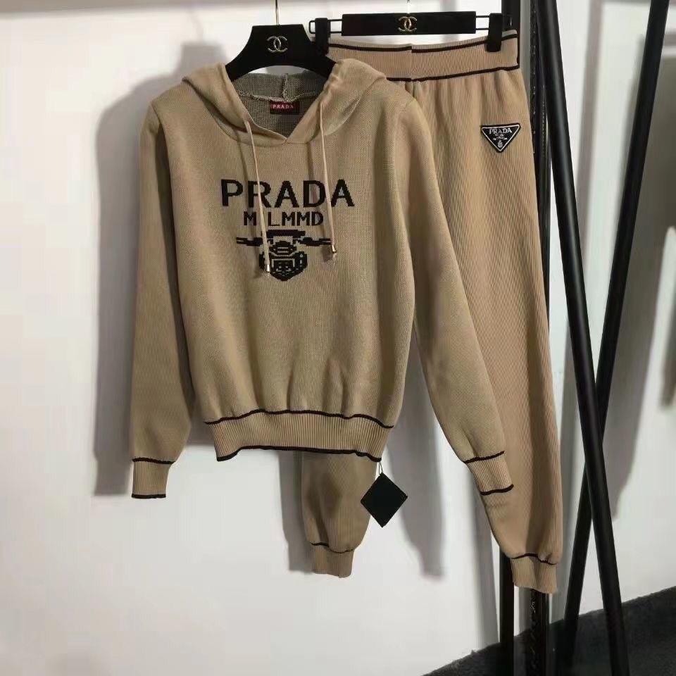 New Leisure Fashion Sports Women's Knitted Hoodie Set 1024010202