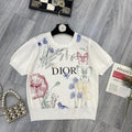 New Printed Short Sleeve Fashion Sweater Top 1024040315