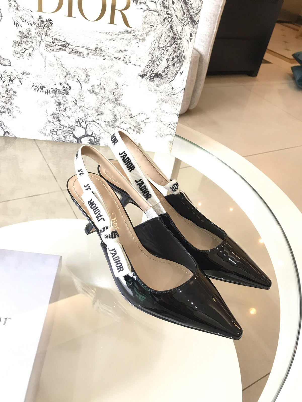 Dio Pointed bow letter ribbon slingback slingback shoes 0724070401