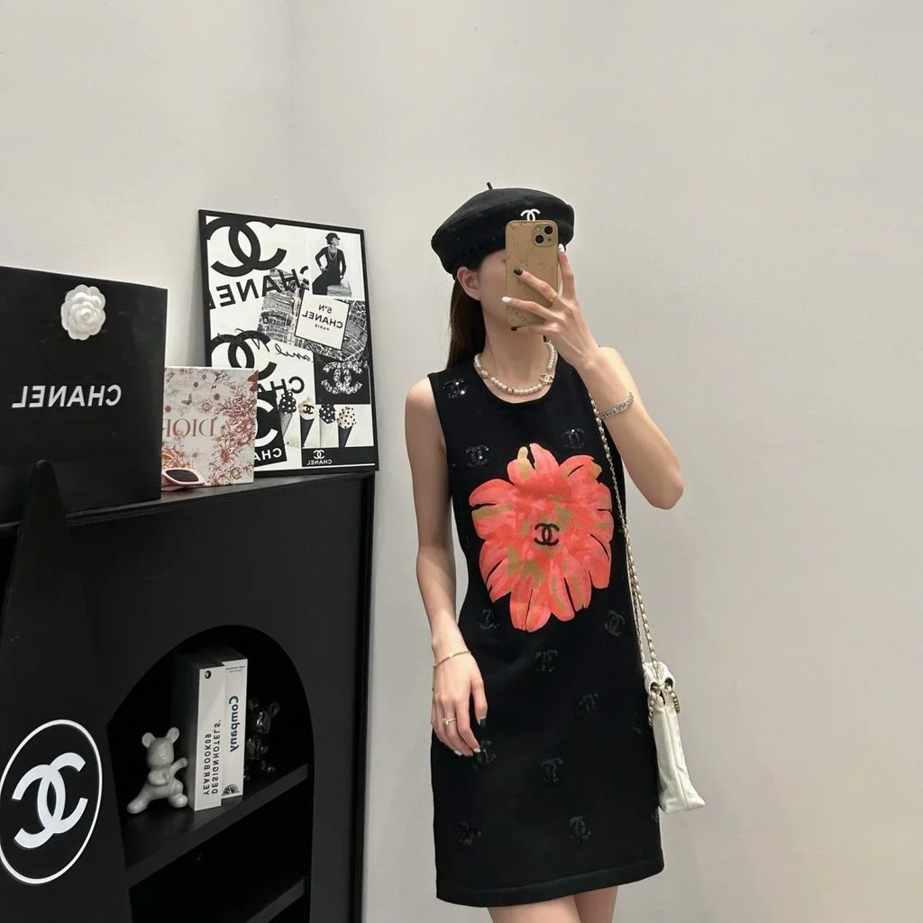 New Fashion Versatile Knitted Vest Skirt 1024041701