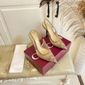 GG Fashion printed letter chain high heels 0725061702