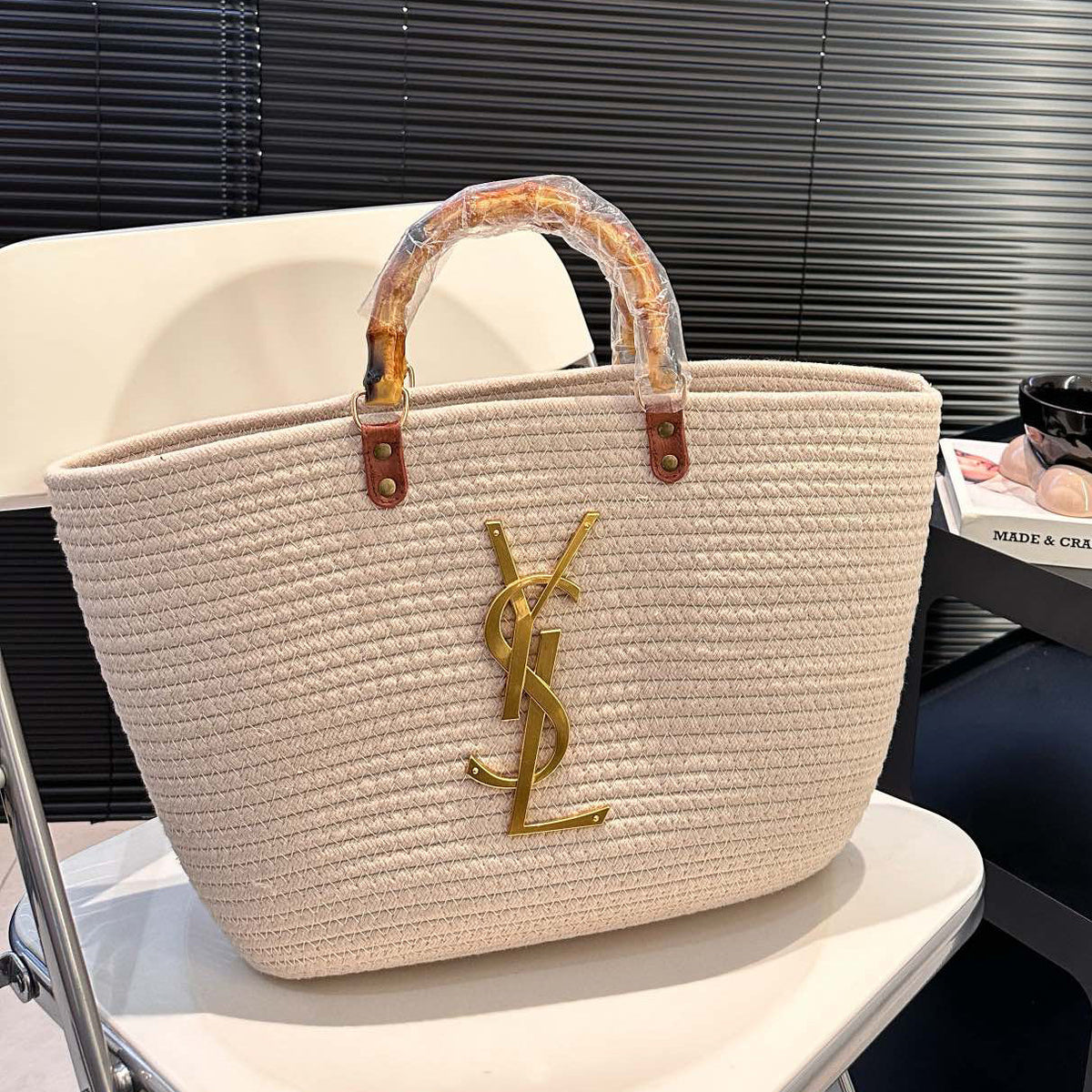 YSL Straw Weave Tote Bag 0724041104