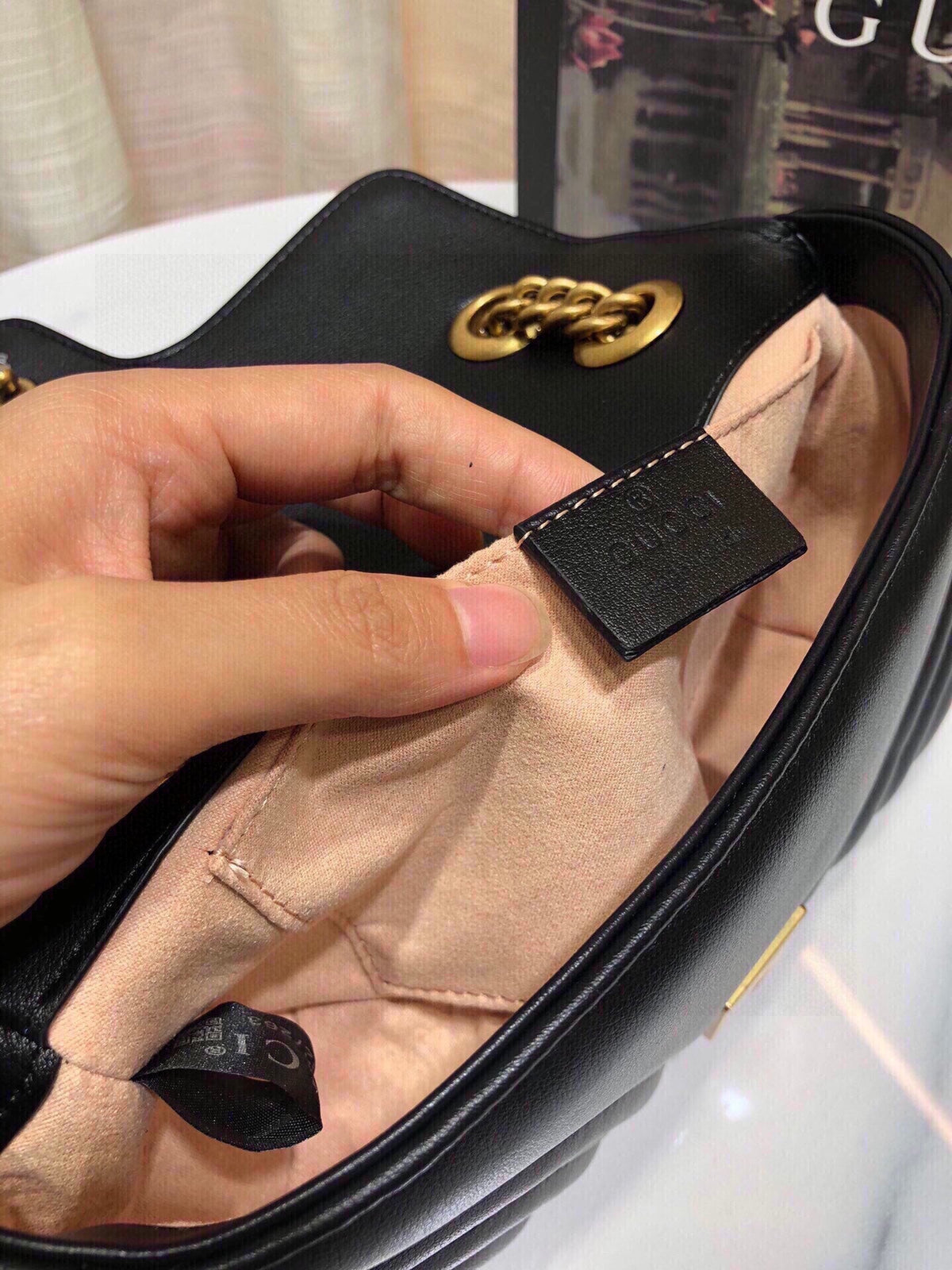 22CM Leather Marmont Chain Shoulder Bag XC1623071705
