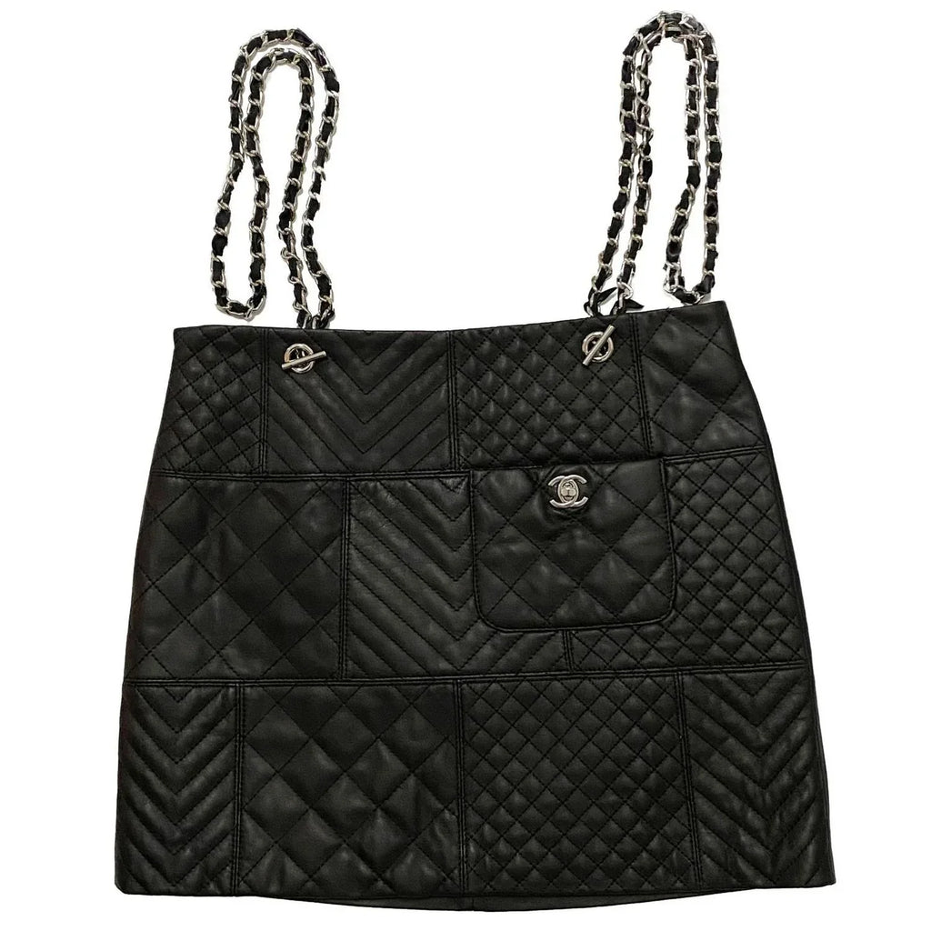 New Genuine Leather Diamond Chain Skirt For Women 10240108LY07