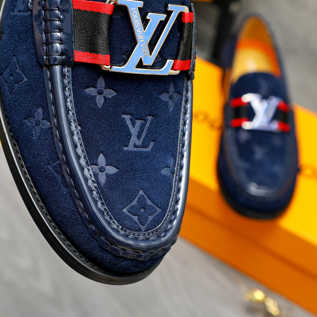 Lvv suede printed cowhide upper leather shoes 0725073008